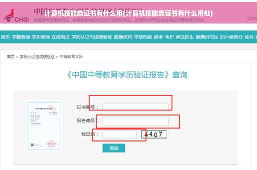 计算机技能类证书有什么用(计算机技能类证书有什么用处)