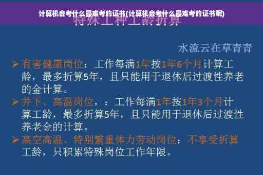计算机会考什么最难考的证书(计算机会考什么最难考的证书呢)