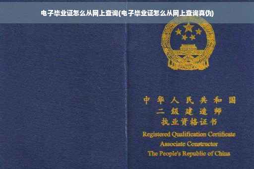 电子毕业证怎么从网上查询(电子毕业证怎么从网上查询真伪)