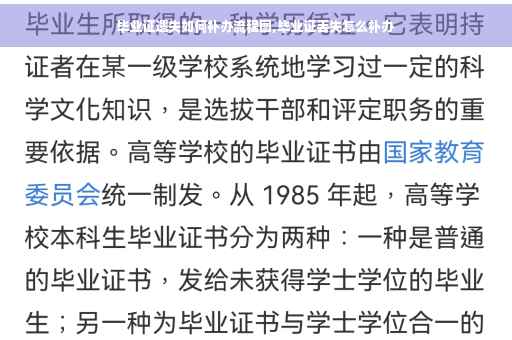 毕业证遗失如何补办流程图,毕业证丢失怎么补办