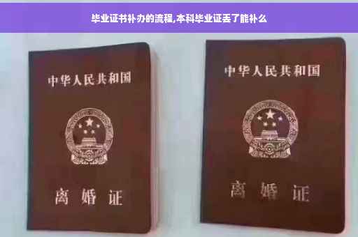 毕业证书补办的流程,本科毕业证丢了能补么
