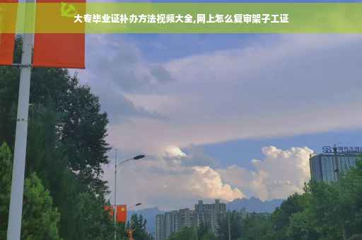 大专毕业证补办方法视频大全,网上怎么复审架子工证