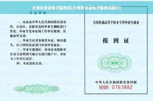 大专毕业证电子版格式(大专毕业证电子版格式图片)