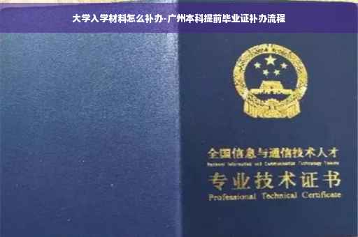 大学入学材料怎么补办-广州本科提前毕业证补办流程