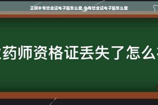 正规中专毕业证电子版怎么查,中专毕业证电子版怎么查