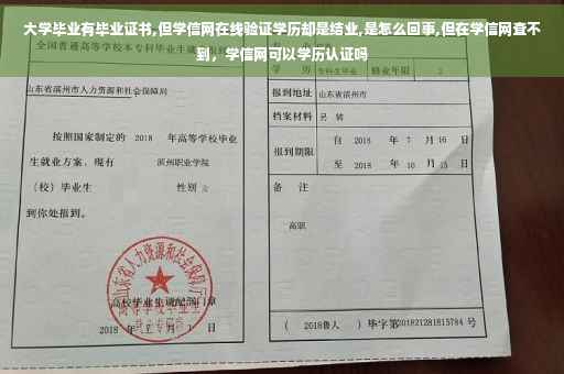大学毕业有毕业证书,但学信网在线验证学历却是结业,是怎么回事,但在学信网查不到，学信网可以学历认证吗