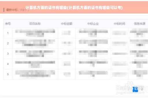 计算机方面的证书有哪些(计算机方面的证书有哪些可以考)