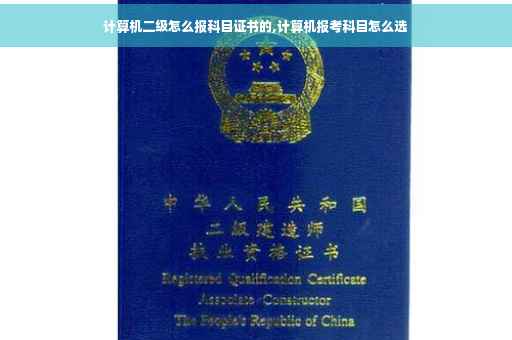计算机二级怎么报科目证书的,计算机报考科目怎么选