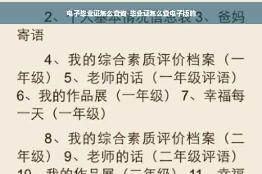 电子毕业证怎么查询-毕业证怎么查电子版的