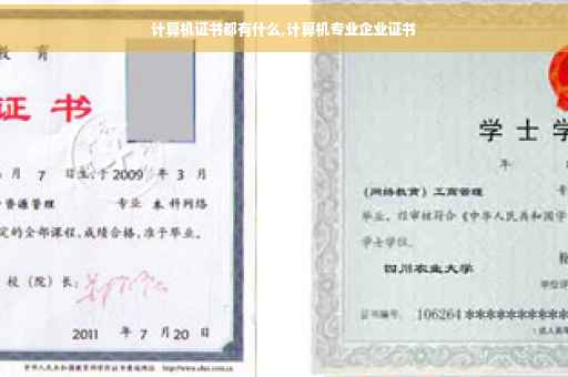 计算机证书都有什么,计算机专业企业证书