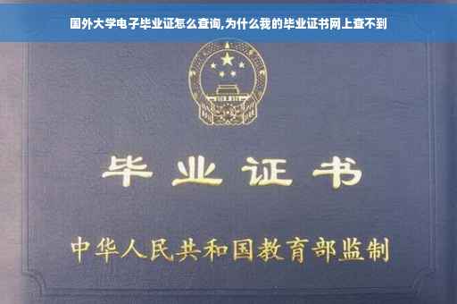 国外大学电子毕业证怎么查询,为什么我的毕业证书网上查不到