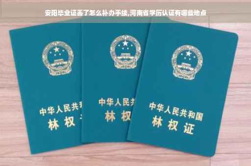 安阳毕业证丢了怎么补办手续,河南省学历认证有哪些地点