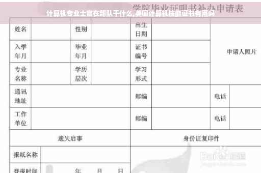 计算机专业士官在部队干什么,美国计算机技能证书有用吗