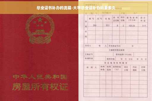 毕业证书补办的流程-大学毕业证补办吗要多久