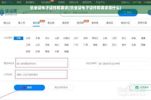 毕业证电子证件照要求(毕业证电子证件照要求是什么)