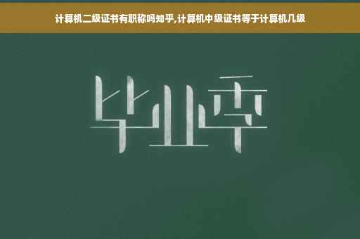 计算机二级证书有职称吗知乎,计算机中级证书等于计算机几级