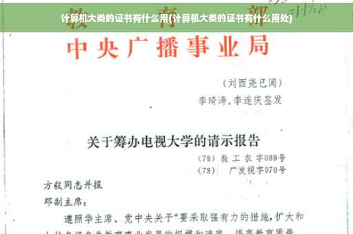 计算机大类的证书有什么用(计算机大类的证书有什么用处)