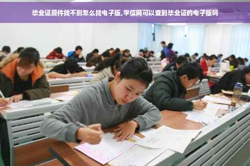 毕业证原件找不到怎么找电子版,学信网可以查到毕业证的电子版吗