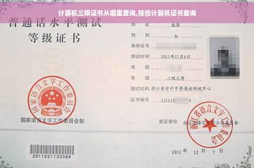 计算机三级证书从哪里查询,技校计算机证书查询