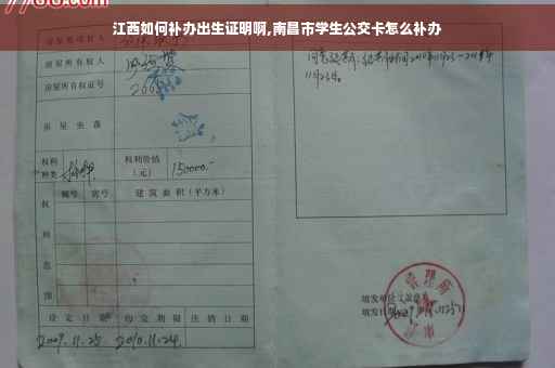 江西如何补办出生证明啊,南昌市学生公交卡怎么补办