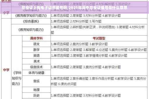毕业证上有电子证书编号吗,2021年高中毕业证编号是什么意思