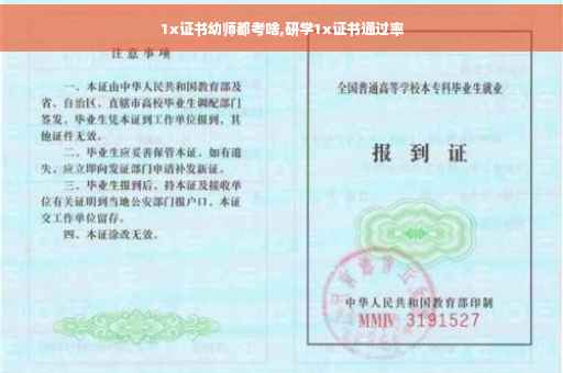 1x证书幼师都考啥,研学1x证书通过率