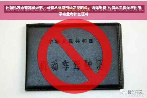 计算机方面有哪些证书，可有从业资格证之类的么，请详细说下,信息工程系应用电子专业考什么证书