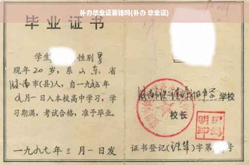 补办毕业证要钱吗(补办 毕业证)