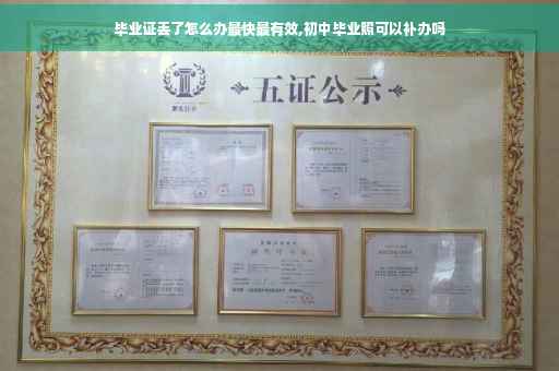 毕业证丢了怎么办最快最有效,初中毕业照可以补办吗