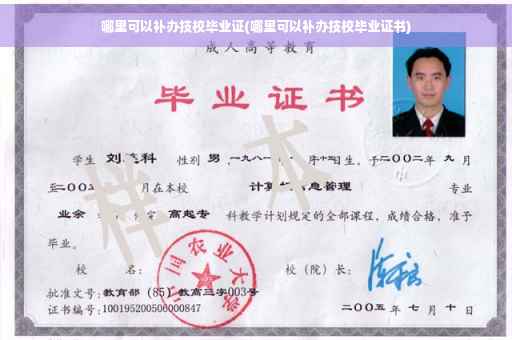 哪里可以补办技校毕业证(哪里可以补办技校毕业证书)