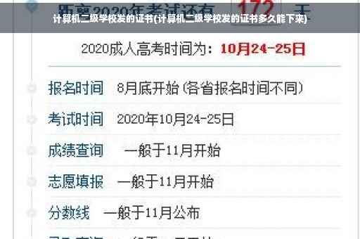 计算机二级学校发的证书(计算机二级学校发的证书多久能下来) 计算机二级学校发的证书(计算机二级学校发的证书多久能下来)