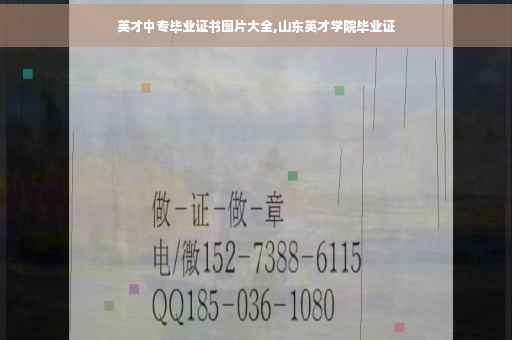 英才中专毕业证书图片大全,山东英才学院毕业证