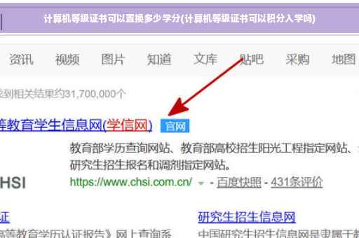 计算机等级证书可以置换多少学分(计算机等级证书可以积分入学吗)