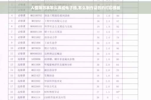 人情簿范本怎么弄成电子档,怎么制作证书的打印模板
