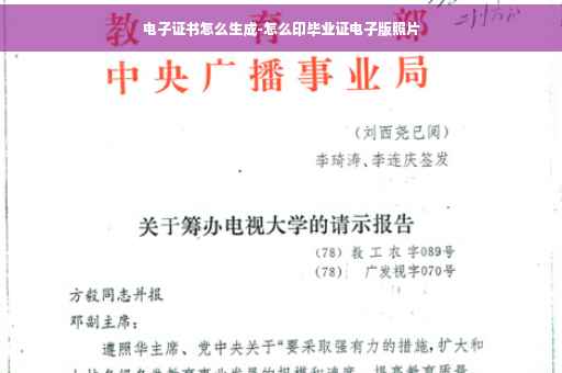 电子证书怎么生成-怎么印毕业证电子版照片