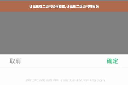 计算机省二证书如何查询,计算机二级证书有图吗