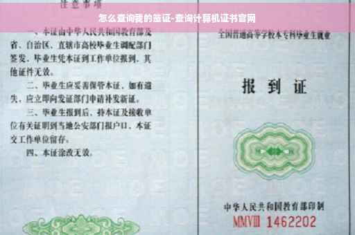 怎么查询我的签证-查询计算机证书官网