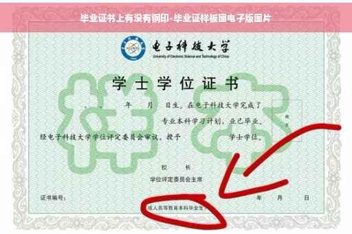 毕业证书上有没有钢印-毕业证样板图电子版图片