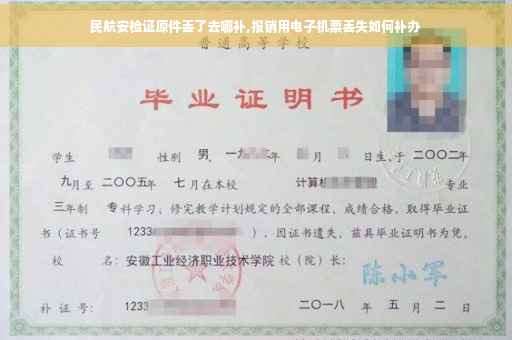 民航安检证原件丢了去哪补,报销用电子机票丢失如何补办