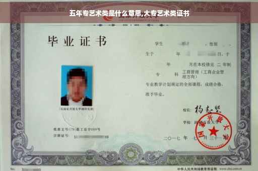 五年专艺术类是什么意思,大专艺术类证书