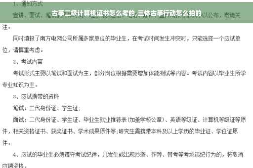 古筝二级计算机证书怎么考的,三体古筝行动怎么拍的