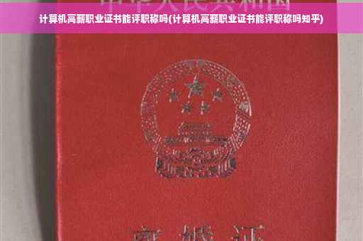 计算机高薪职业证书能评职称吗(计算机高薪职业证书能评职称吗知乎) 计算机高薪职业证书能评职称吗(计算机高薪职业证书能评职称吗知乎)
