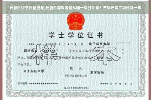 计算机证书如何报考,计算机等级考试从哪一级开始考？三级还是二级还是一级