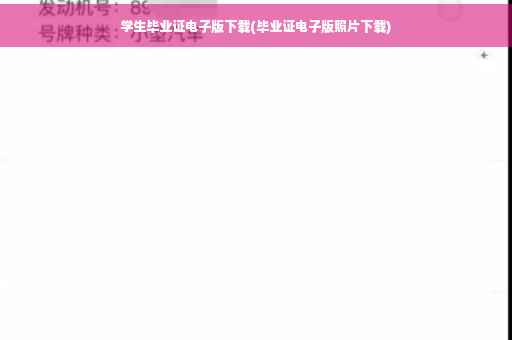 学生毕业证电子版下载(毕业证电子版照片下载)