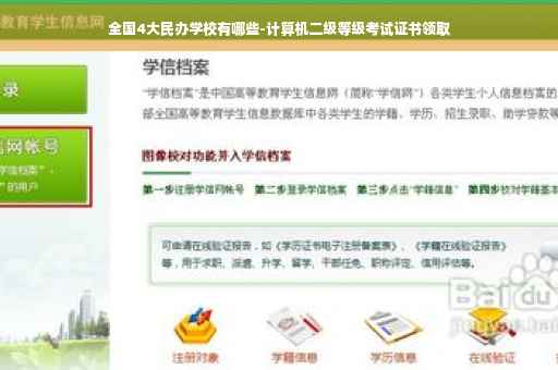 全国4大民办学校有哪些-计算机二级等级考试证书领取