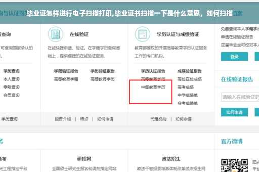 毕业证怎样进行电子扫描打印,毕业证书扫描一下是什么意思，如何扫描