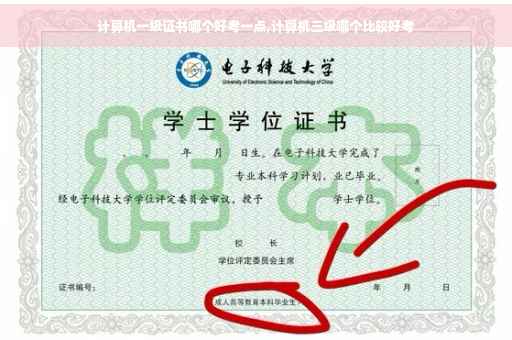 计算机一级证书哪个好考一点,计算机三级哪个比较好考