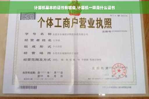 计算机基本的证书有哪些,计算机一级是什么证书