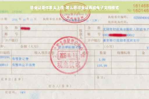 毕业证原件怎么上传-怎么把毕业证弄成电子文档格式
