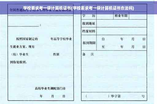 学校要求考一级计算机证书(学校要求考一级计算机证书合法吗)